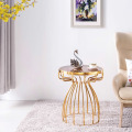 Modern Stainless Steel Gold Marble Coffee Table Side Table With Titanium Plating
